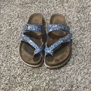 Kids Blue Floral Sandals